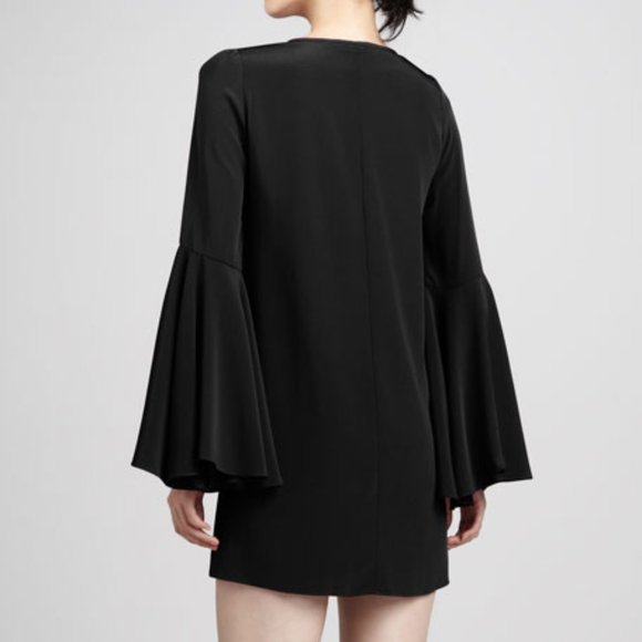 Elizabeth & James "Mabel" Bell Sleeve Shift Dress, Black, Size M - Picture 2 of 6
